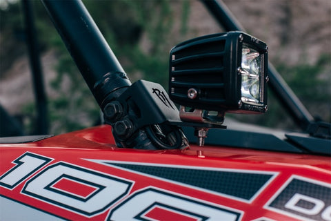 Rigid Industries 2014-2015 Polaris RZR XP1000 Single A Pillar D/DXL/SR-M/SR-Q-Series Mount Bracket - 46526