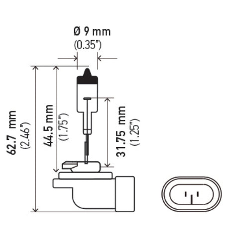 Hella Bulb 881 12V 32W XEN WHT XB (2) - H71071222