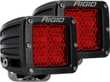 Rigid Industries D-Series - Diffused Rear Facing High/Low - Red - Pair - 90153