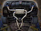 aFe 14-15 Infiniti Q50 V6 3.7L Takeda 2-1/2in 304 SS Cat-Back Exhaust System w/ Blue Flame Tips - 49-36136-L