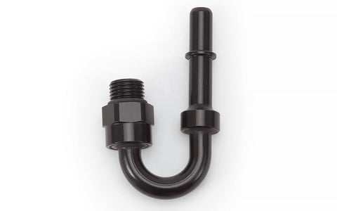 Russell Performance Adapter Fitting 3/8in SAE Quick Disconnect 180 DEG - Blk - 644043