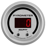 Autometer 52.4mm Silver Two Channel 0-2000 Degree Pyrometer (EGT) Ultra-Lite Elite Digital Gauge - 6744-UL