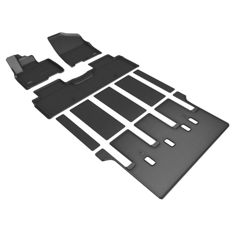 3D MAXpider 22-24 Kia Carnival 7-Seat W/ Rear Auto Seat Kagu Black R1 R2 R3 - L1KA06301509