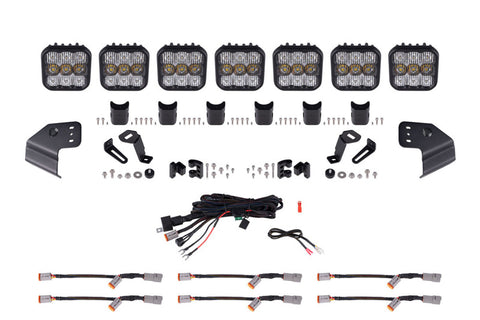 Diode Dynamics Bronco SS5 Sport CrossLink Windshield - White Combo Lightbar Kit - DD7232