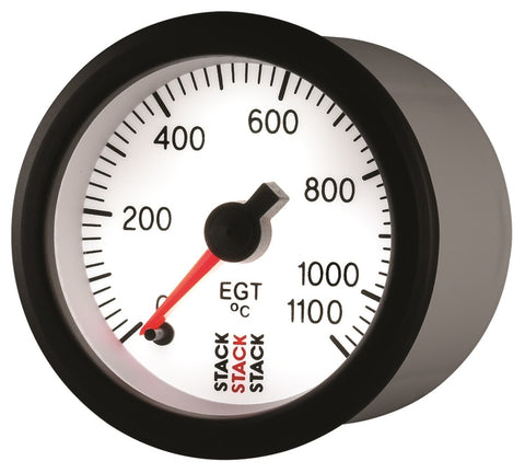 Autometer Stack 52mm 0-1100 Deg C Pro Stepper Motor Exhaust Gas Temp Gauge - White - ST3363