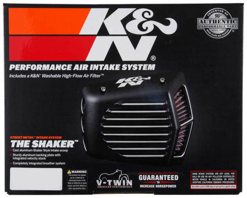 K&N Street Metal Intake System 08-16 Harley-Davidson Shaker Silver H/D Touring Models - RK-3951S