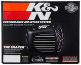 K&N Street Metal Intake System for 08-16 Harley-Davidson Touring Models - Shaker Black - RK-3951