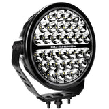 Go Rhino Xplor Blackout Series Round LED Sgl Driving Kit w/DRL (Surface/Thread Stud Mnt) 9in. - Blk - 751700911DRS