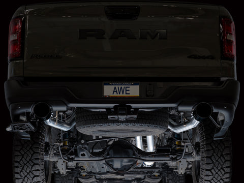 AWE Tuning 2025+ RAM 1500 3.0TT Rebel 0FG Cat-Back Exhaust w/ Diamond Black Tips - 3015-33531