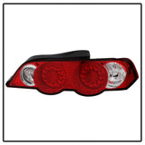 Spyder Acura RSX 02-04 LED Tail Lights Red Clear ALT-YD-ARSX02-LED-RC - 5000385