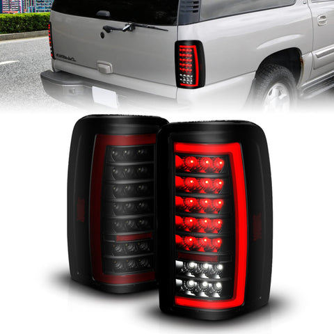 ANZO 00-06 Chevrolet Tahoe / GMC Yukon Full LED Taillights w/ Lightbar Black Housing/Smoke Lens - 311449