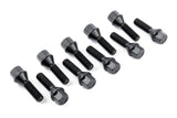 Dinan Lug Bolts - Cone Seat - M12x1.5 - 28mm - Black (Set of 10) - D220-0008
