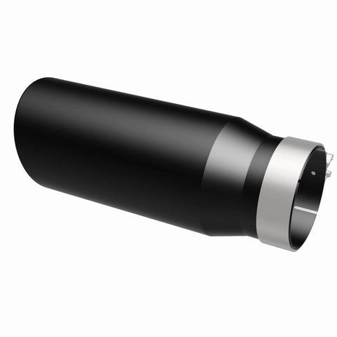 MagnaFlow Tip Stainless Black Coated Single Wall Round Single Outlet 5in Dia 4in Inlet 13in L - 35238