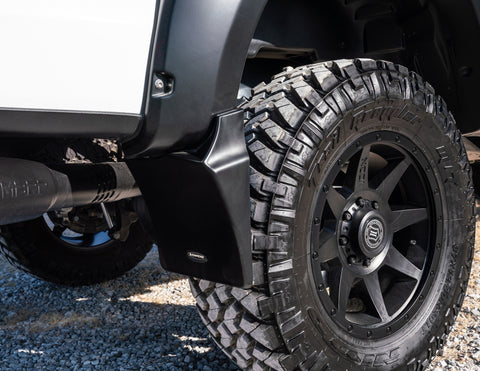 Bushwacker 14-18 GMC Sierra 1500 Trail Armor Rear Mud Flaps (Fits Pocket Style Flares) - MUD-40122