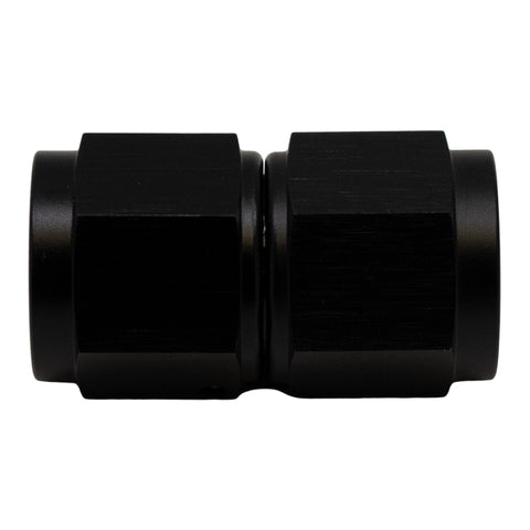 DeatschWerks 8AN Flare Female Swivel to 8AN Flare Female Swivel - Anodized Matte Black - 6-02-0210-B