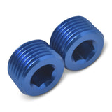 Russell Performance 1/4in Allen Socket Pipe Plug (Blue) - 662040