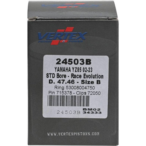 Vertex Piston 02-24 Yamaha YZ 85 85cc Cast Race Evolution Piston Kit - 24503B