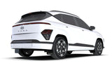 Rally Armor 24-26 Hyundai Kona/Kona EV Black UR Mud Flap w/White Logo - MF113-UR-BLK-WH