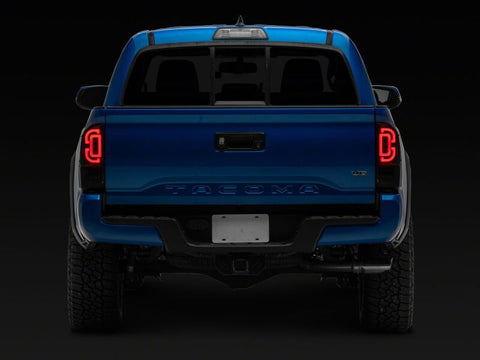Raxiom 16-23 Toyota Tacoma XW Series Sequential LED Tail Lights- Black Housing/ Smoked Lens - TT30330