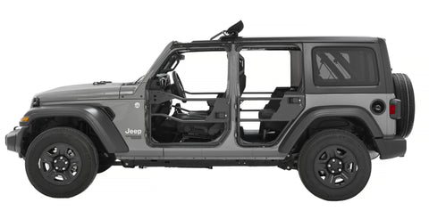 Bestop 20-26 Jeep Gladiator / 18-26 Wrangler JL 4-Door Element Doors (Rear Matte Black) - 51741-01