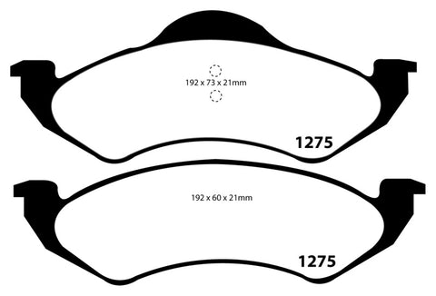 EBC 99 Dodge Dakota 2WD 2.5 Yellowstuff Front Brake Pads - DP41275R