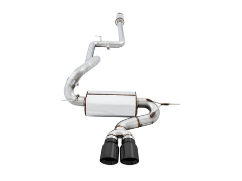AWE Tuning Ford Focus ST Touring Edition Cat-Back Exhaust - Resonated - Diamond Black Tips - 3020-33040