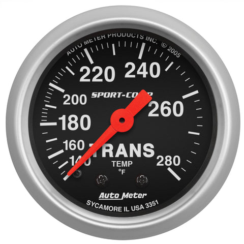 Autometer Sport Comp 140-280F Trans Temp Gauge - 3351