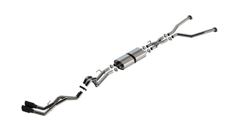 Borla 22-24 Toyota Tundra 3.4L V6 (Inc. Hyb.) Ext. Cab/STD Bed/145.7in WB ATAK Cat-Back - Blk Chrm - 140940BC