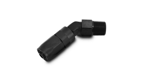 Vibrant -10AN Male NPT 45Degree Hose End Fitting - 1/2 NPT - 26407