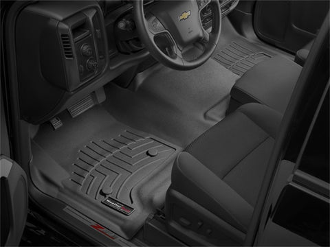 WeatherTech 14+ Chevrolet Silverado Front FloorLiner - Black - 445431