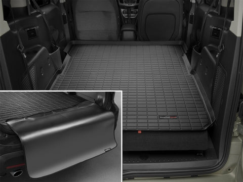 WeatherTech 14-17 Ford Transit Connect (Behind 2nd Row) Cargo Liner w/ Bumper Protector - Black - 40682SK