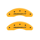 MGP Front set 2 Caliper Covers Engraved Front Insight Yellow finish black ch - 20003FINSYL