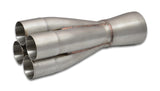 Vibrant 4-1 SS Merge Collectors (1-7/8in Inlet Slipover ID 2-1/2in Merge Outlet OD) Single Unit - 10305
