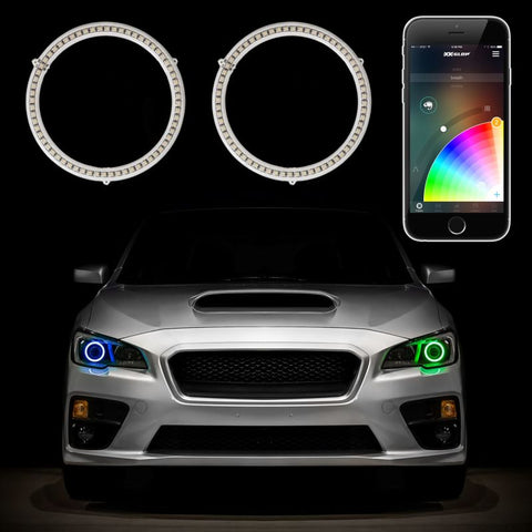 XK Glow 2x90mm - RGB Switchback Halo Million Color XKCHROME Smartphone App Controlled Kit - XK042008-90