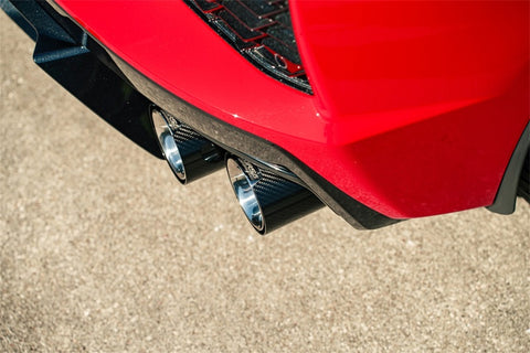 Corsa 20-23 Chevrolet Corvette C8 RWD 3in Valved Cat-Back w/ 4.5in Carbon Fiber Polished Tips - 21100CF