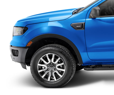 Bushwacker 2019 Ford Ranger OE Style Fender Flares 2pc Front Crew Cab / Extended Cab Pickup - Blk - 20123-02