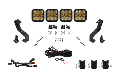 Diode Dynamics SS5 Grille CrossLink Lightbar Kit for 2019-Present Ram - Yellow Pro Combo - DD7611
