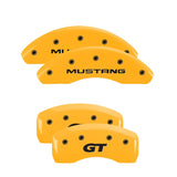 MGP Front set 2 Caliper Covers Engraved Front Oval logo/Ford Yellow finish black ch - 10226FFRDYL