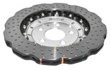DBA 2014+ Audi RS Q3 Front 5000 Series Cross Drilled & Dimpled Rotor w/Clear Anodized Hat - DBA52836WSLVXD