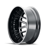 Mayhem 8107D Cogent Dually 22x8.25/8x210 BP/-232mm Offset/154.2mm Hub Black w/ Milled Spokes Wheel - 8107D-22879BMR232