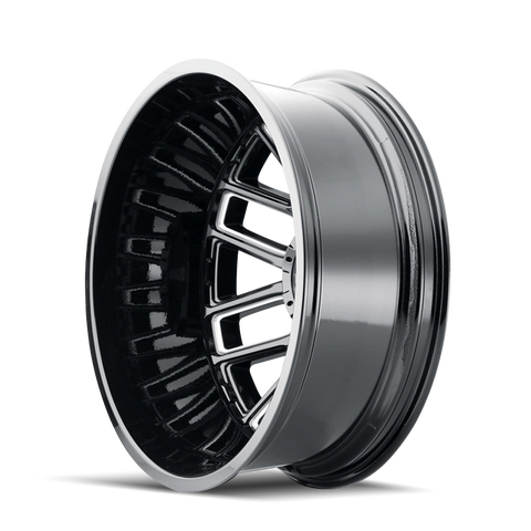 Mayhem 8107D Cogent Dually 22x8.25/8x210 BP/-232mm Offset/154.2mm Hub Black w/ Milled Spokes Wheel - 8107D-22879BMR232
