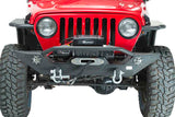 Fishbone Offroad 87-06 Jeep TJ/YJ Wrangler TJ/YJ Steel Front Bumper W/LEDs - Blk Textured Pawdercoat - FB22016