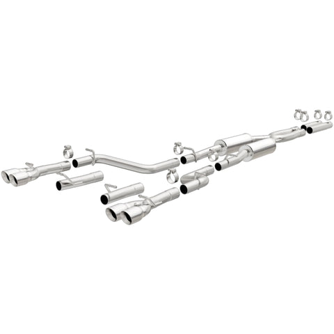 MagnaFlow Cat-Back, SS, 2.5in, Quad Split Rear 3.5in Tip 2015 Dodge Challenger 3.6L V6 - 19217