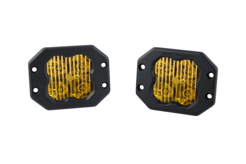 Diode Dynamics SS3 LED Pod Pro - Yellow Driving Flush (Pair) - DD6212P