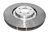 DBA 14-17 Audi A8 Quattro Front Slotted 5000 Series 2 Piece Rotor Assembled w/ Silver Hat Drill/Dimp - DBA52774SLVXD
