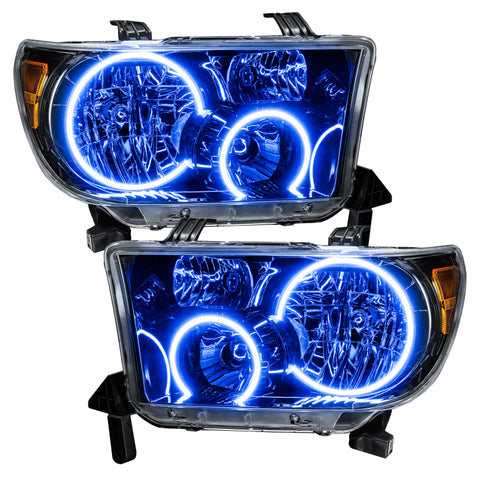 Oracle 07-11 Toyota Tundra Pre-Assembled Headlights - Black Housing - ColorSHIFT - 7119-330