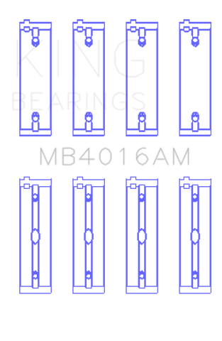 King Engine Bearings Mitsubishi 181CI 3.0L 6G72 V6 Main Bearing Set - Size STD - MB4016AM