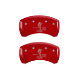 MGP Rear set 2 Caliper Covers Engraved Rear GT500 Shelby & Cobra Red finish silver ch - 10010RGT5RD