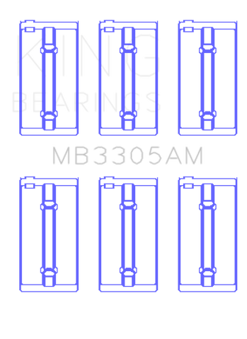 King Engine Bearings Datsun J15/(Size +0.50mm) Main Bearing Set - MB3305AM1.5