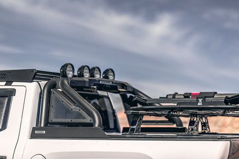 Go Rhino 15-22 Ford F-150 / 07-21 Toy. Tundra XRS Cross Bars Kit - Tex Blk (Attch Tonneau Cvr T-Trk) - 5935015T